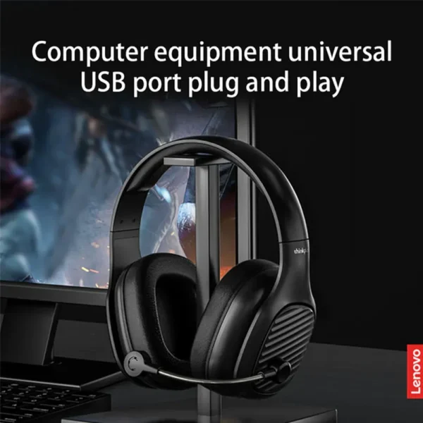 Lenovo-Thinkplus G40 Pro Gaming Swivel Microphone, Large, Coil, For Computers, Laptops, Surround Sound - ngw251